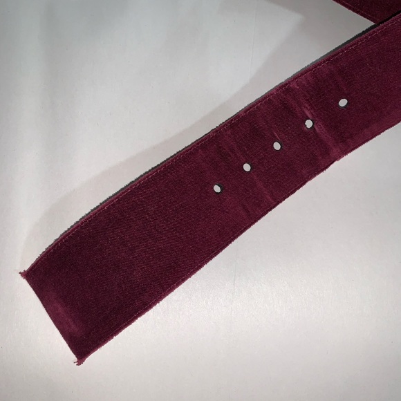 vintage SAINT LAURENT velvet over calfskin BELT main image 3